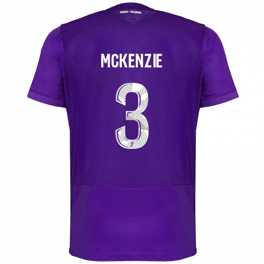 Kinder Mark Mckenzie #3 Violett Weiß Heimtrikot Trikot 2024/25 T-Shirt