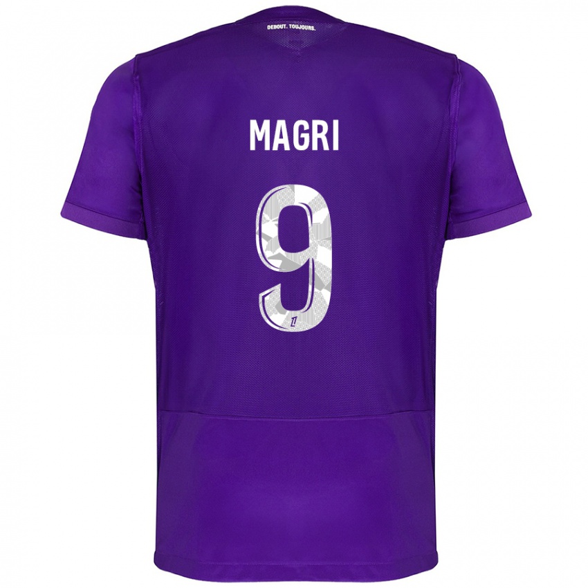 Kinder Frank Magri #9 Violett Weiß Heimtrikot Trikot 2024/25 T-Shirt