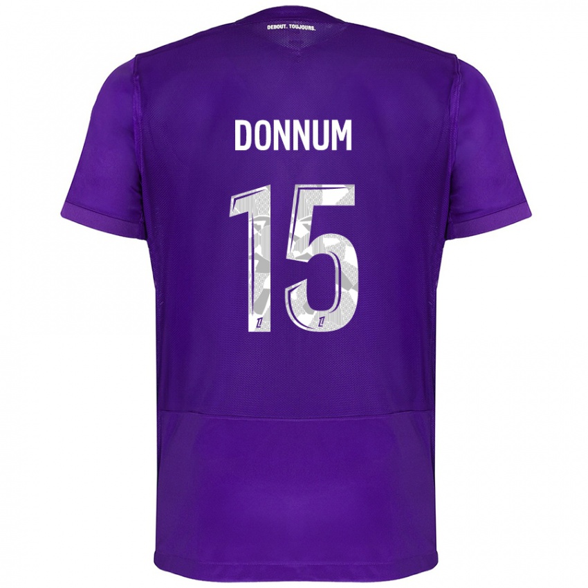 Kinder Aron Dønnum #15 Violett Weiß Heimtrikot Trikot 2024/25 T-Shirt