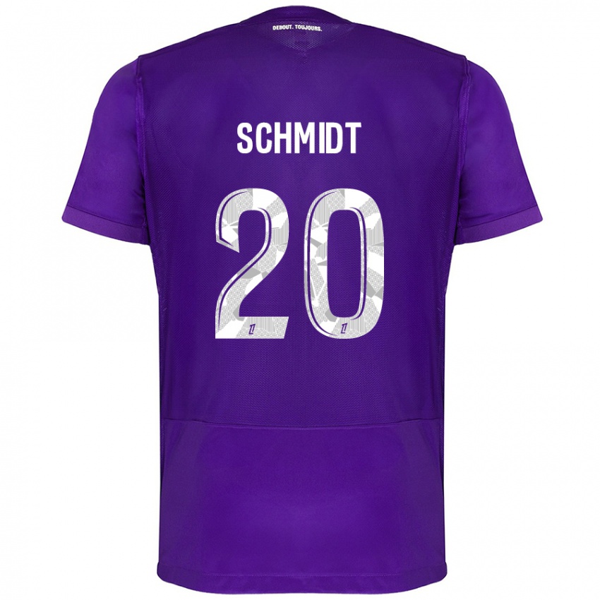 Kinder Niklas Schmidt #20 Violett Weiß Heimtrikot Trikot 2024/25 T-Shirt