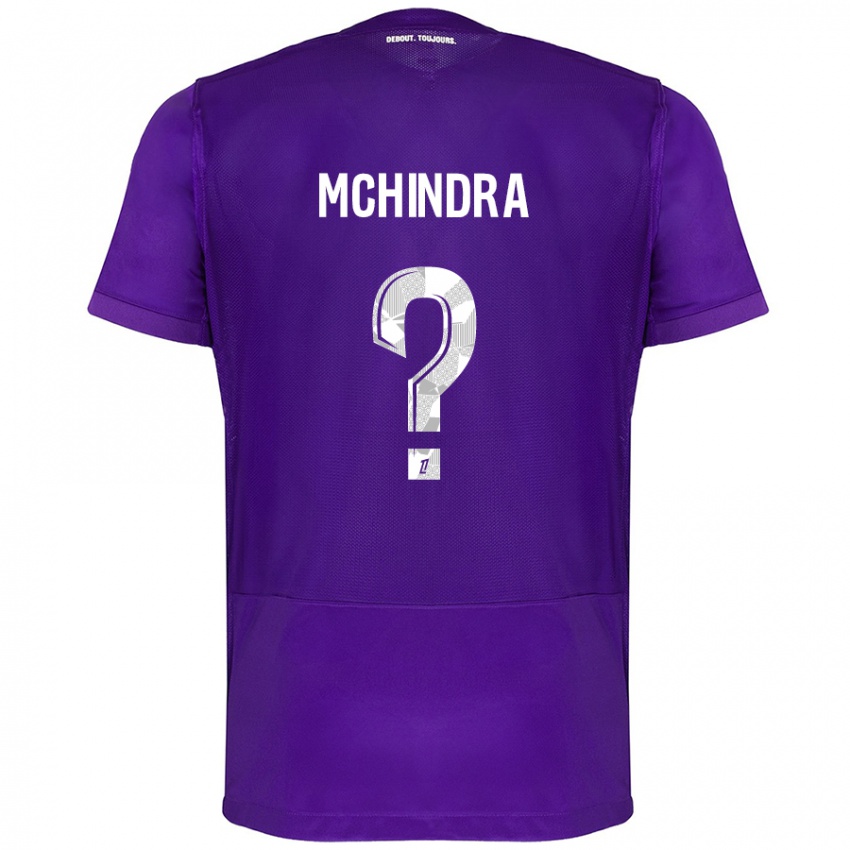 Kinder Naime Said Mchindra #0 Violett Weiß Heimtrikot Trikot 2024/25 T-Shirt