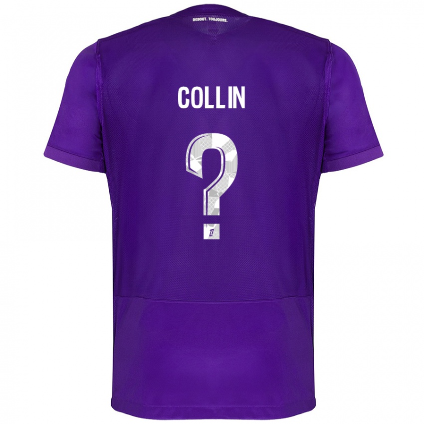 Kinder Théo Collin #0 Violett Weiß Heimtrikot Trikot 2024/25 T-Shirt