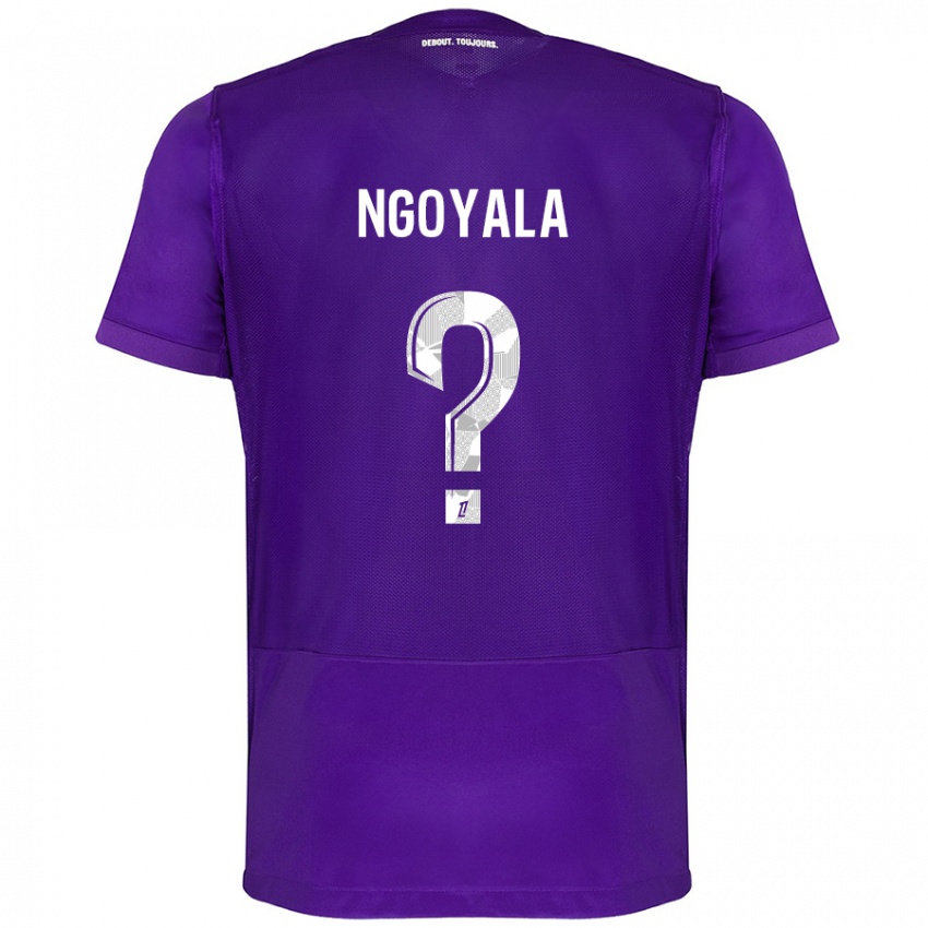 Kinder Frédéric Efuele Ngoyala #0 Violett Weiß Heimtrikot Trikot 2024/25 T-Shirt