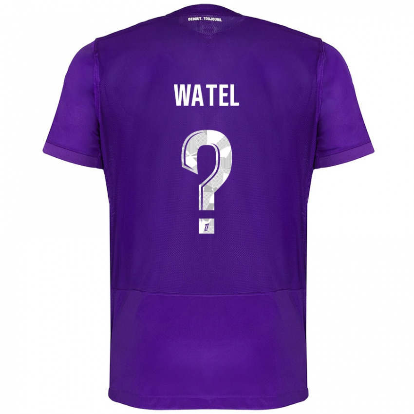 Kinder Kylian Watel #0 Violett Weiß Heimtrikot Trikot 2024/25 T-Shirt