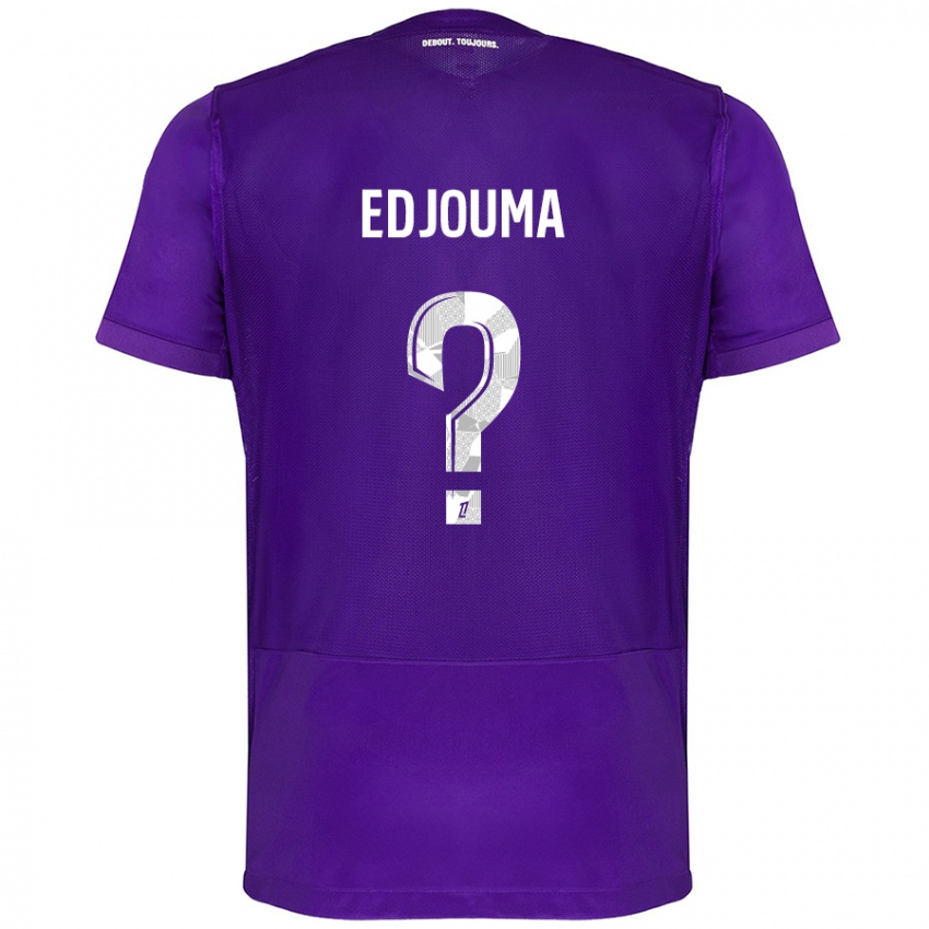 Kinder Noah Edjouma #0 Violett Weiß Heimtrikot Trikot 2024/25 T-Shirt