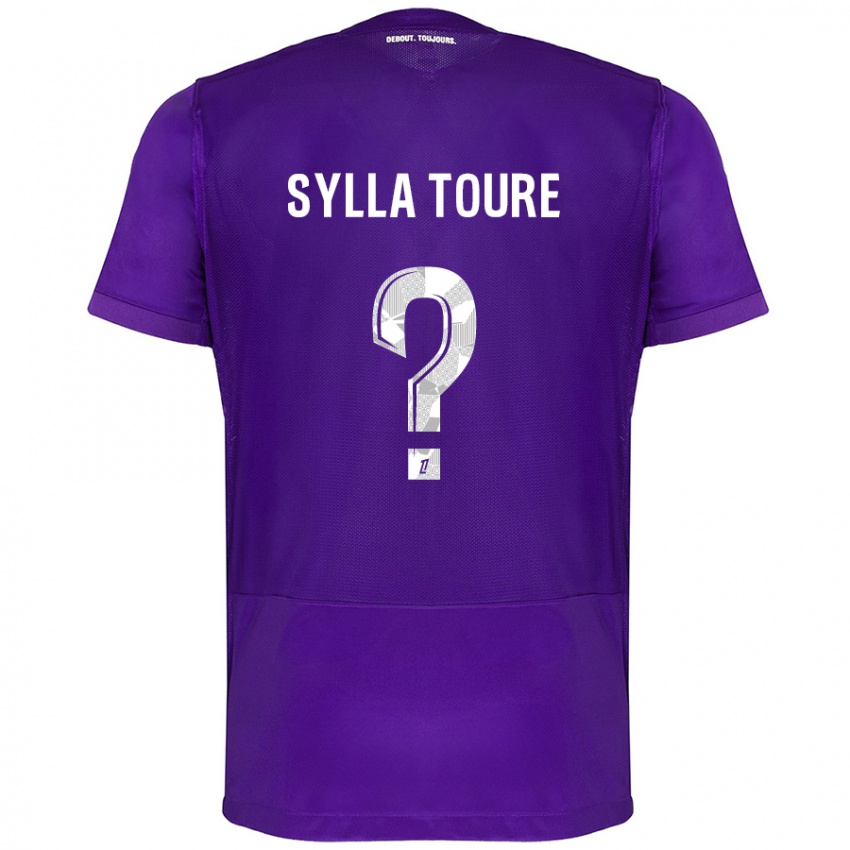 Kinder Ismael Sylla Touré #0 Violett Weiß Heimtrikot Trikot 2024/25 T-Shirt