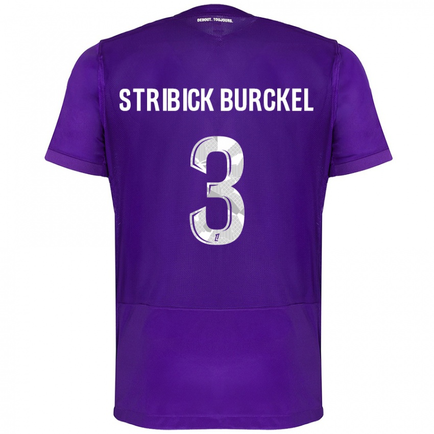 Kinder Laetitia Stribick-Burckel #3 Violett Weiß Heimtrikot Trikot 2024/25 T-Shirt