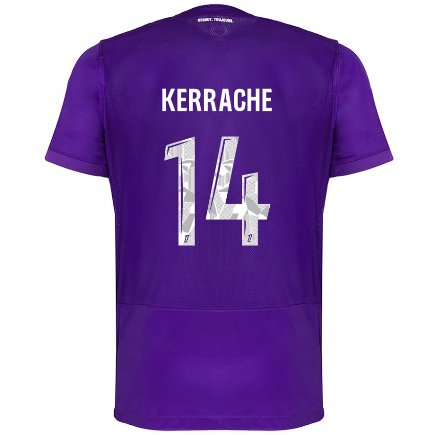 Kinder Marina Kerrache #14 Violett Weiß Heimtrikot Trikot 2024/25 T-Shirt