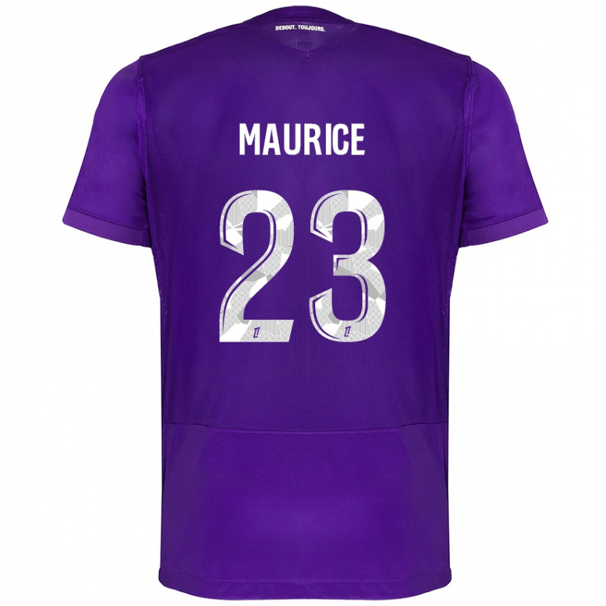 Kinder Sandra Maurice #23 Violett Weiß Heimtrikot Trikot 2024/25 T-Shirt