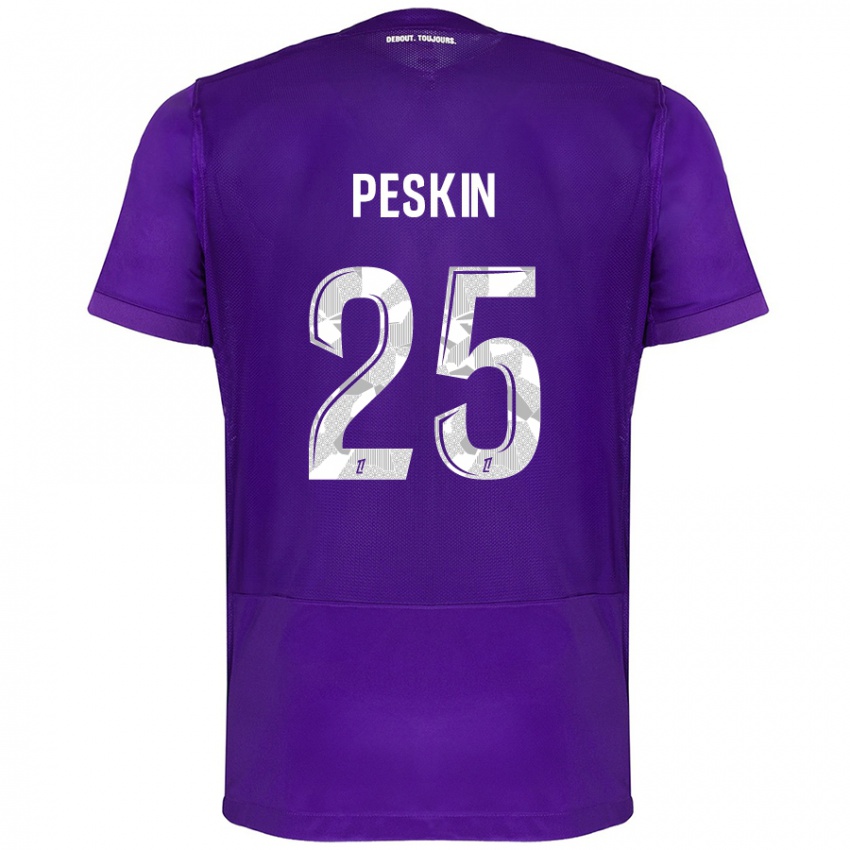 Kinder Kelso Peskin #25 Violett Weiß Heimtrikot Trikot 2024/25 T-Shirt