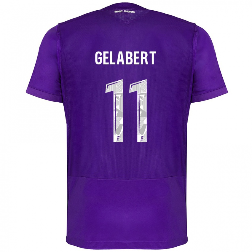 Kinder César Gelabert #11 Violett Weiß Heimtrikot Trikot 2024/25 T-Shirt