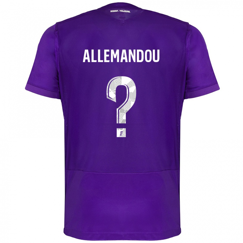 Kinder Teddy Allemandou #0 Violett Weiß Heimtrikot Trikot 2024/25 T-Shirt