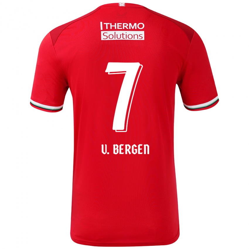 Kinder Mitchell Van Bergen #7 Rot Weiß Heimtrikot Trikot 2024/25 T-Shirt