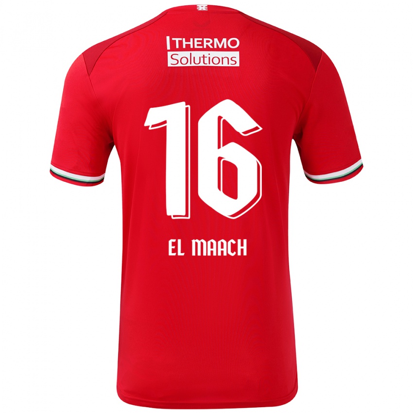 Kinder Issam El Maach #16 Rot Weiß Heimtrikot Trikot 2024/25 T-Shirt