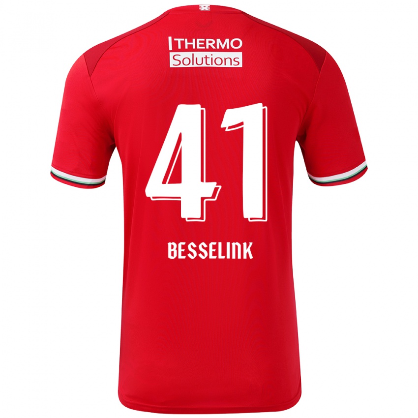 Kinder Gijs Besselink #41 Rot Weiß Heimtrikot Trikot 2024/25 T-Shirt