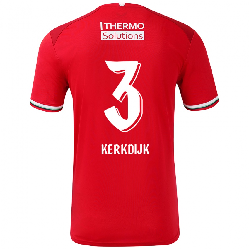 Kinder Danique Kerkdijk #3 Rot Weiß Heimtrikot Trikot 2024/25 T-Shirt