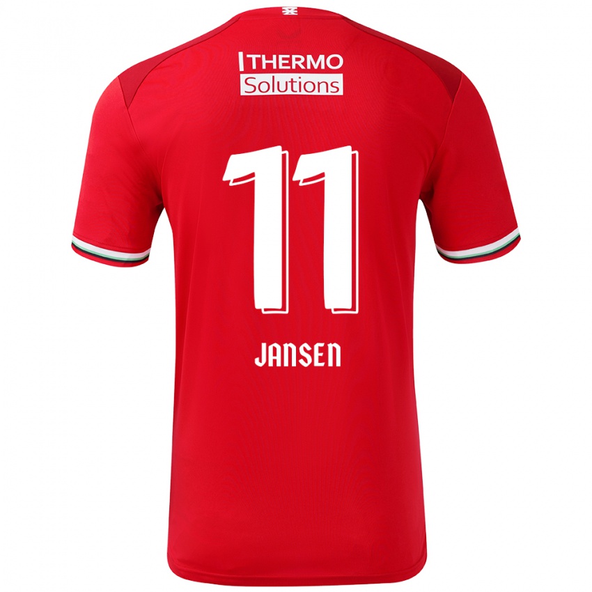 Kinder Renate Jansen #11 Rot Weiß Heimtrikot Trikot 2024/25 T-Shirt