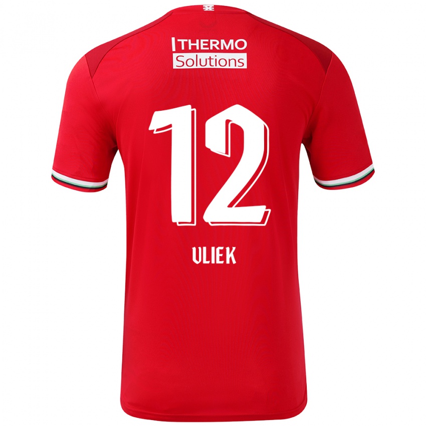 Kinder Leonie Vliek #12 Rot Weiß Heimtrikot Trikot 2024/25 T-Shirt