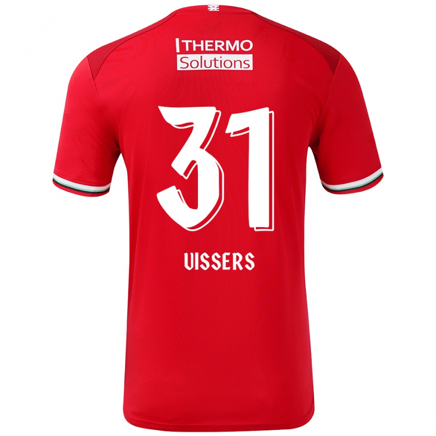 Kinder Kiki Vissers #31 Rot Weiß Heimtrikot Trikot 2024/25 T-Shirt