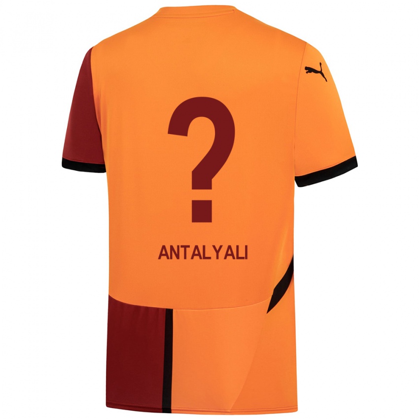 Kinder Taylan Antalyalı #0 Gelb Rot Heimtrikot Trikot 2024/25 T-Shirt