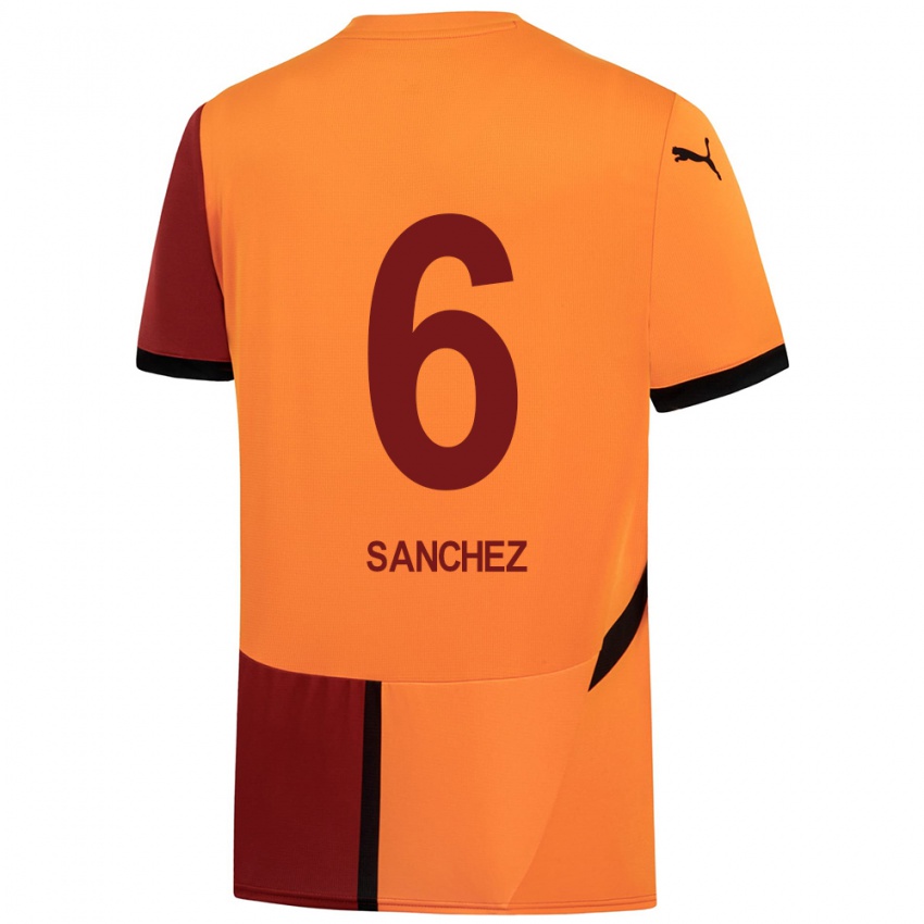 Kinder Davinson Sanchez #6 Gelb Rot Heimtrikot Trikot 2024/25 T-Shirt