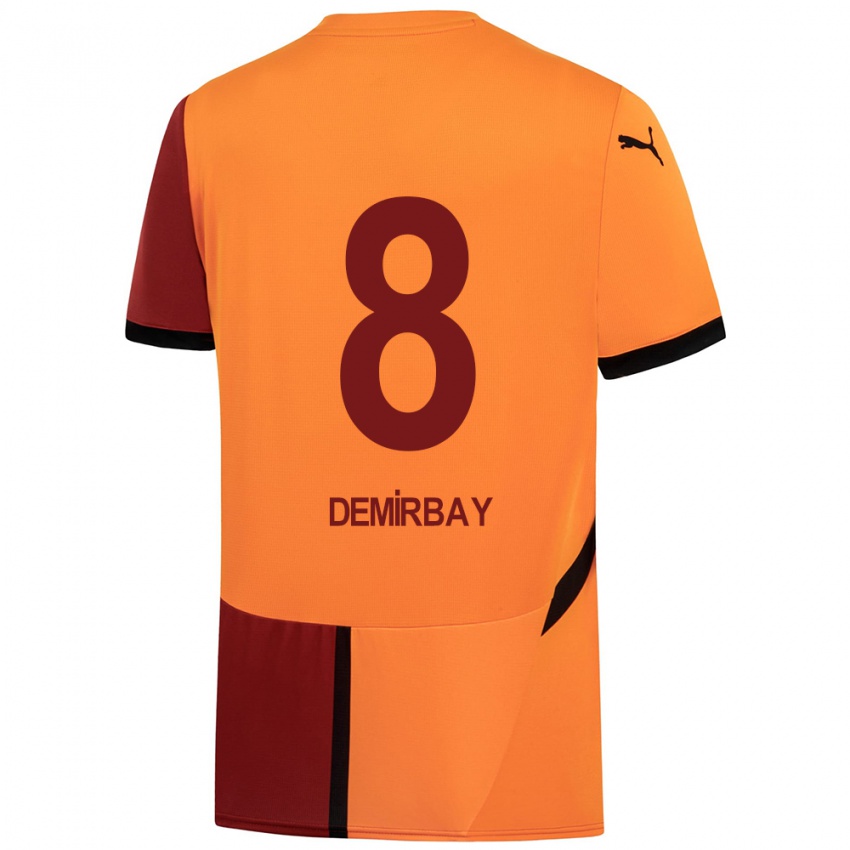 Kinder Kerem Demirbay #8 Gelb Rot Heimtrikot Trikot 2024/25 T-Shirt