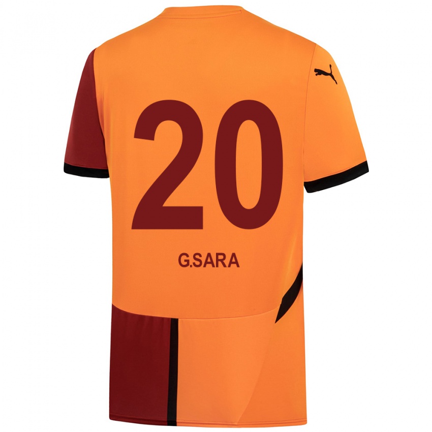 Kinder Gabriel Sara #20 Gelb Rot Heimtrikot Trikot 2024/25 T-Shirt