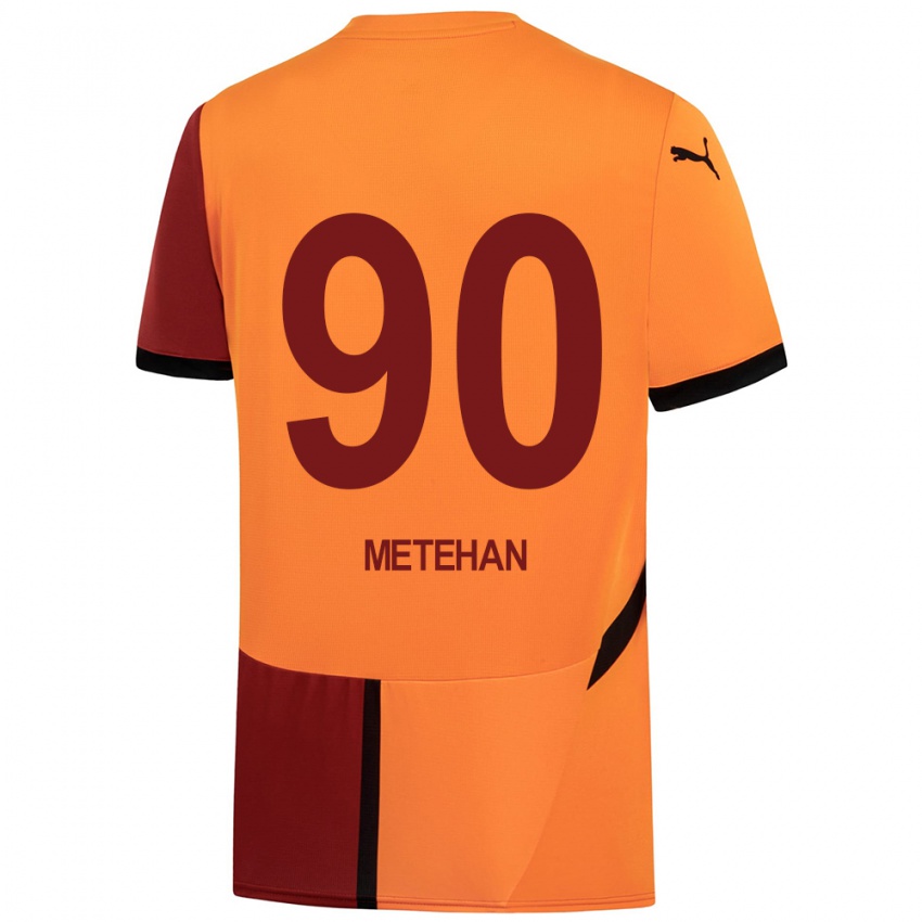 Kinder Metehan Baltacı #90 Gelb Rot Heimtrikot Trikot 2024/25 T-Shirt