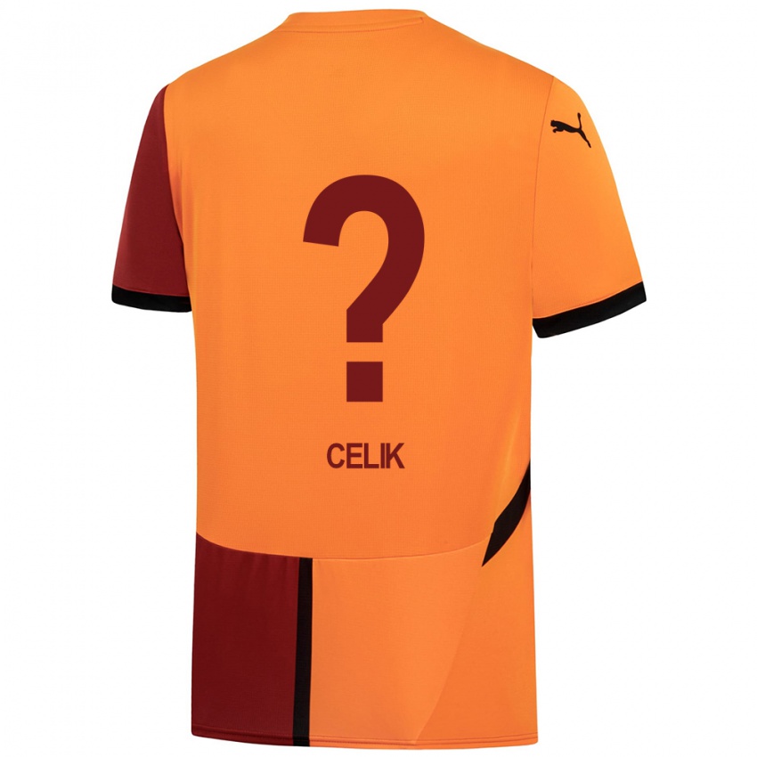 Kinder Berke Celik #0 Gelb Rot Heimtrikot Trikot 2024/25 T-Shirt