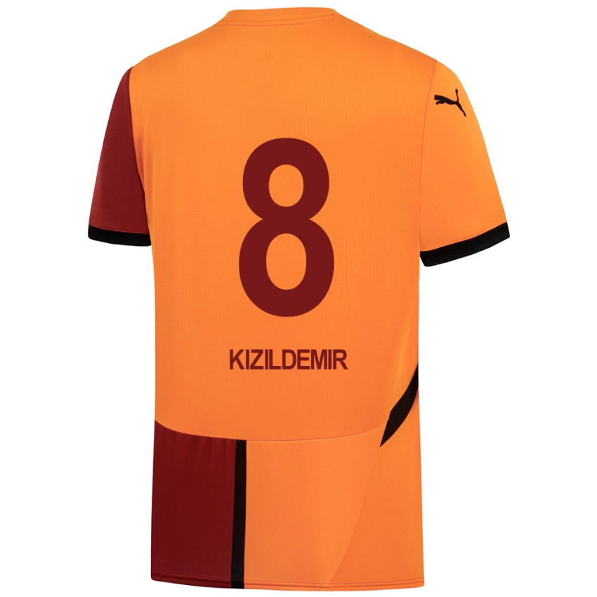 Kinder Berk Kizildemir #8 Gelb Rot Heimtrikot Trikot 2024/25 T-Shirt