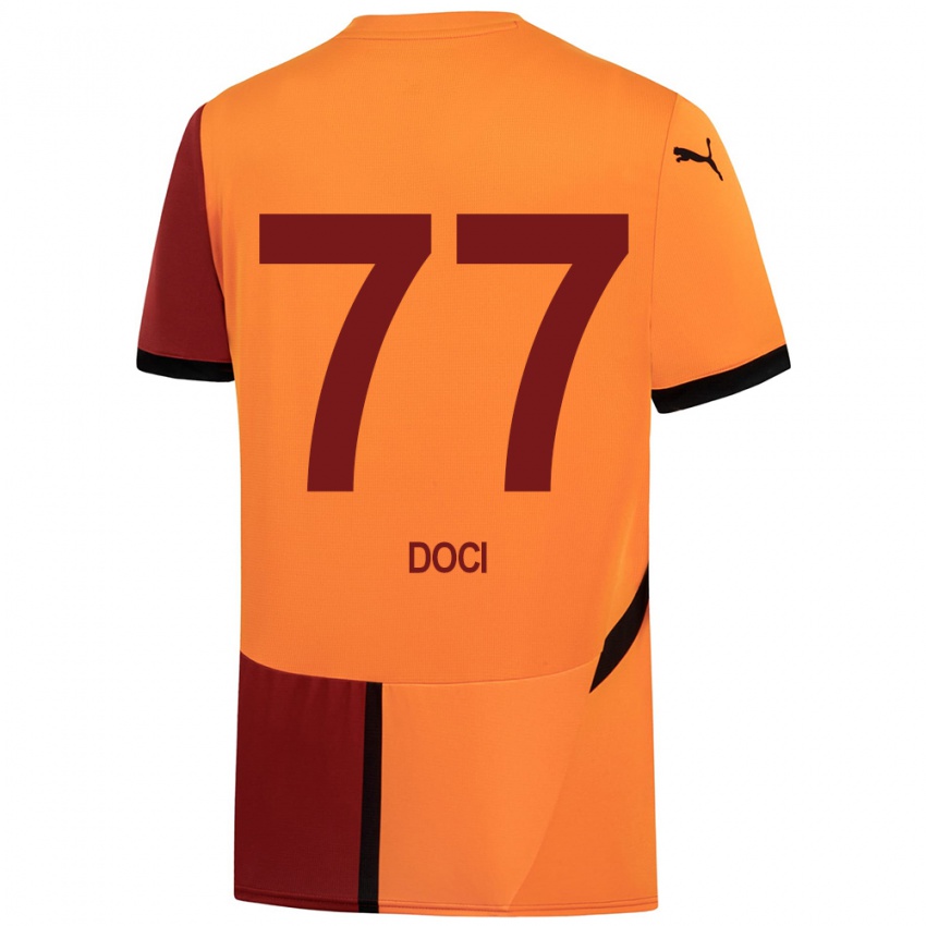 Kinder Megi Doci #77 Gelb Rot Heimtrikot Trikot 2024/25 T-Shirt