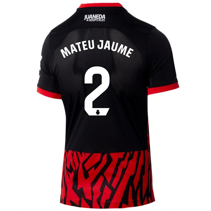 Kinder Mateu Morey Bauza #2 Schwarz Rot Heimtrikot Trikot 2024/25 T-Shirt