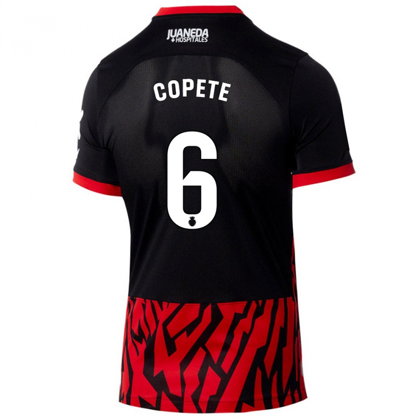 Kinder José Copete #6 Schwarz Rot Heimtrikot Trikot 2024/25 T-Shirt