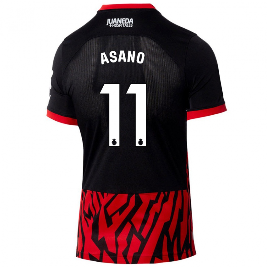 Kinder Takuma Asano #11 Schwarz Rot Heimtrikot Trikot 2024/25 T-Shirt