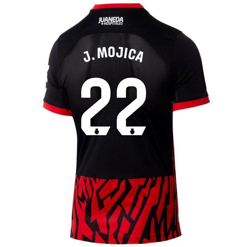 Kinder Johan Mojica #22 Schwarz Rot Heimtrikot Trikot 2024/25 T-Shirt