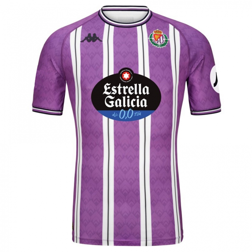 Kinder Alejandro Galdeano #0 Violett Weiß Heimtrikot Trikot 2024/25 T-Shirt