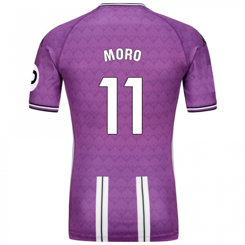 Kinder Raúl Moro #11 Violett Weiß Heimtrikot Trikot 2024/25 T-Shirt