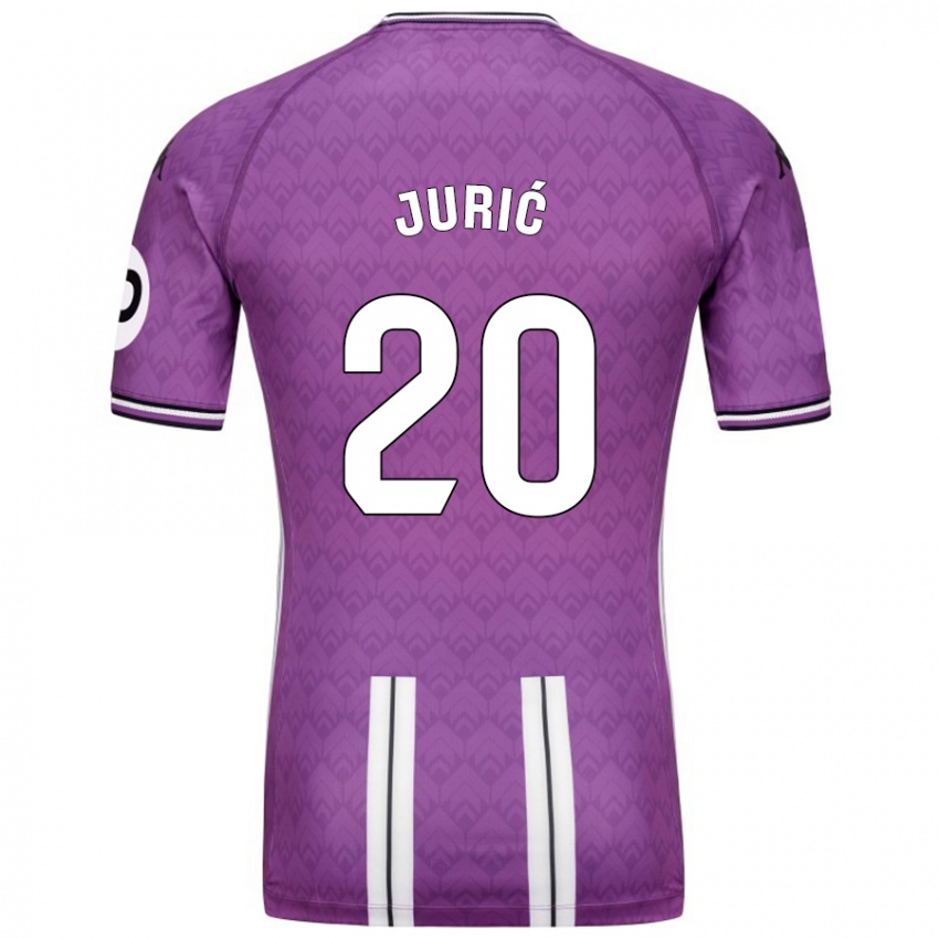 Kinder Stanko Juric #20 Violett Weiß Heimtrikot Trikot 2024/25 T-Shirt