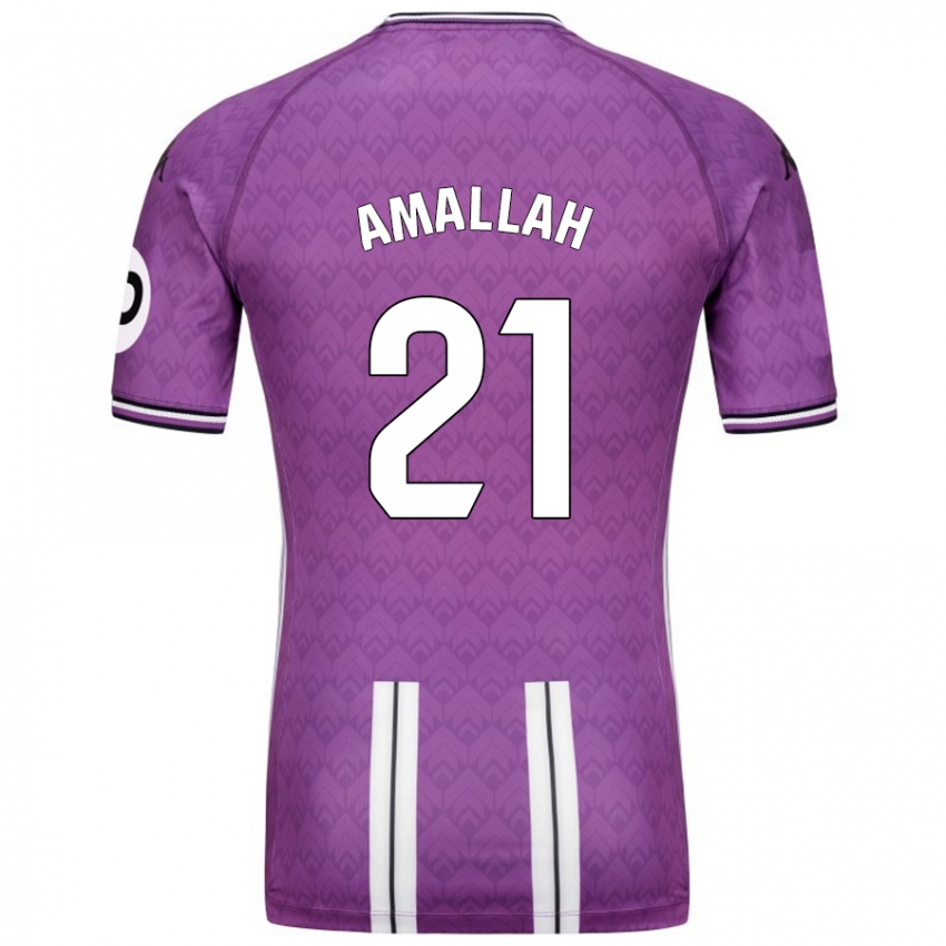 Kinder Selim Amallah #21 Violett Weiß Heimtrikot Trikot 2024/25 T-Shirt