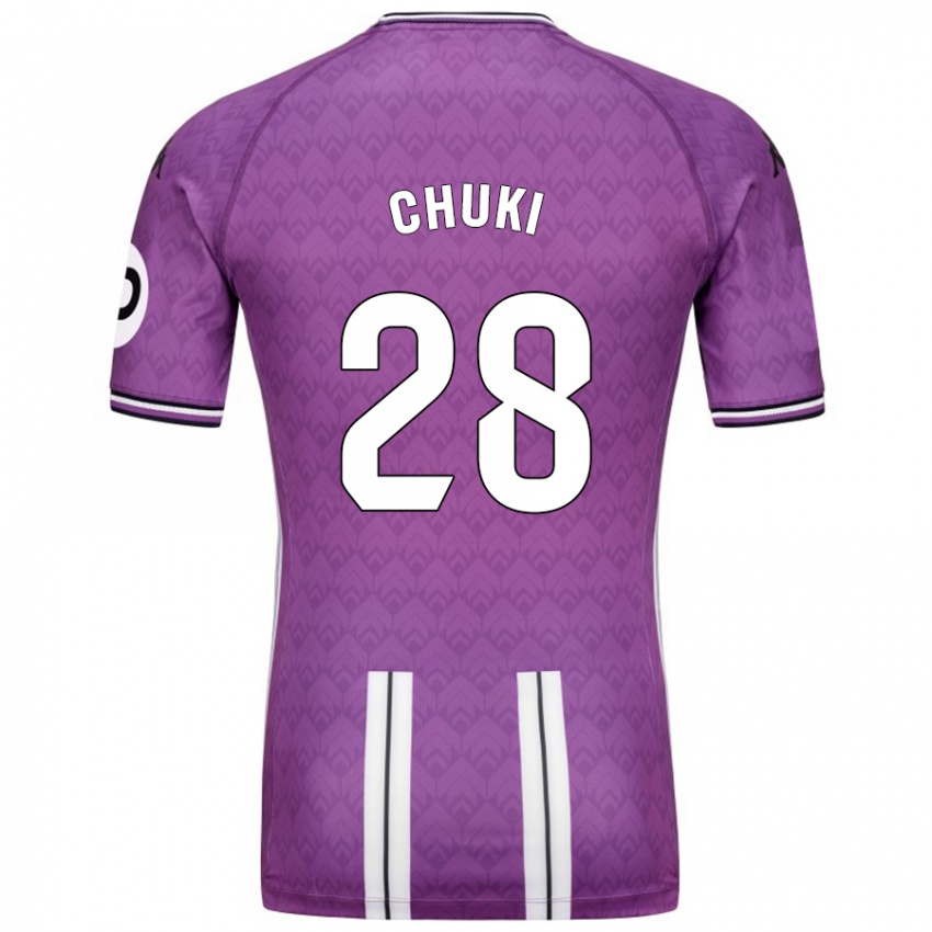 Kinder Chuki #28 Violett Weiß Heimtrikot Trikot 2024/25 T-Shirt