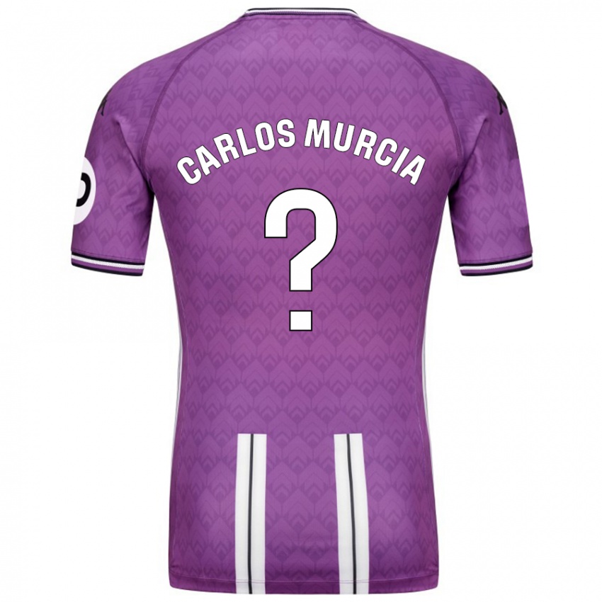 Kinder Juan Carlos Murcia #0 Violett Weiß Heimtrikot Trikot 2024/25 T-Shirt