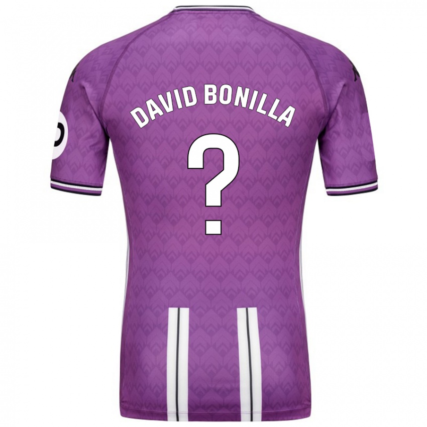 Kinder Juan David Bonilla #0 Violett Weiß Heimtrikot Trikot 2024/25 T-Shirt