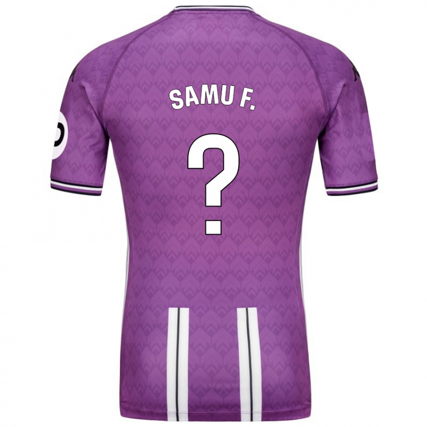 Kinder Samu Fernández #0 Violett Weiß Heimtrikot Trikot 2024/25 T-Shirt