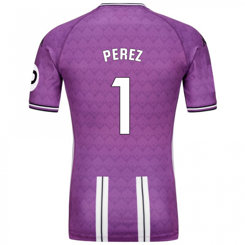 Kinder Fer Pérez #1 Violett Weiß Heimtrikot Trikot 2024/25 T-Shirt