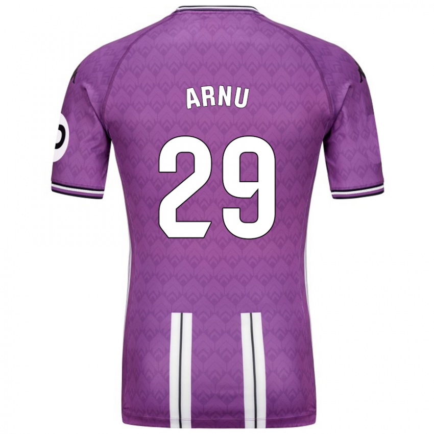 Kinder Adrián Arnu #29 Violett Weiß Heimtrikot Trikot 2024/25 T-Shirt