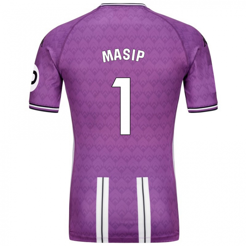 Kinder Jordi Masip #1 Violett Weiß Heimtrikot Trikot 2024/25 T-Shirt