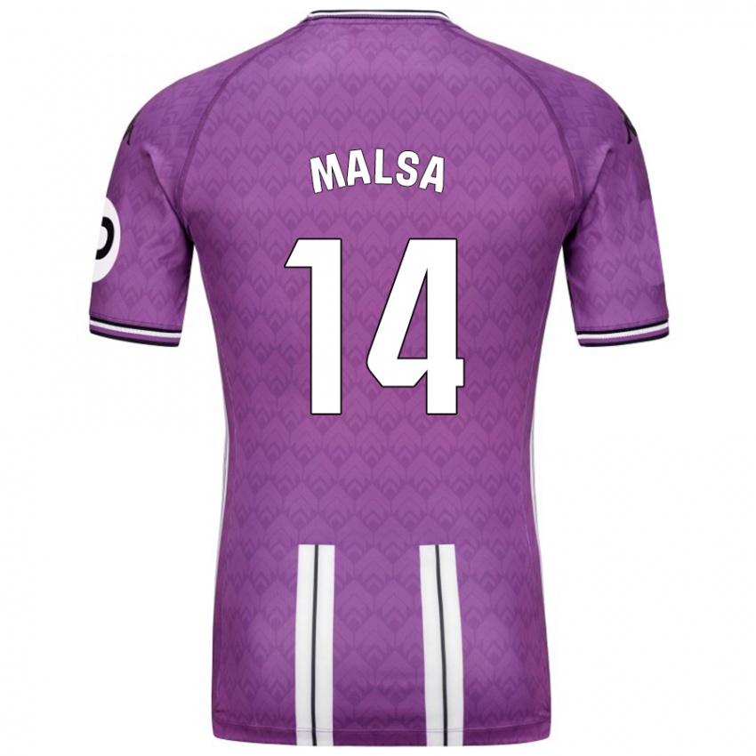 Kinder Mickaël Malsa #14 Violett Weiß Heimtrikot Trikot 2024/25 T-Shirt