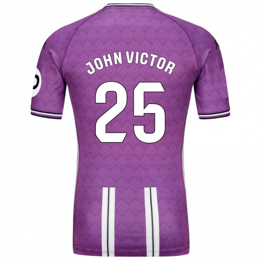 Kinder John Victor #25 Violett Weiß Heimtrikot Trikot 2024/25 T-Shirt