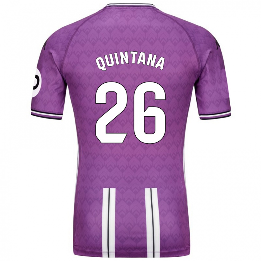 Kinder Alberto Quintana #26 Violett Weiß Heimtrikot Trikot 2024/25 T-Shirt