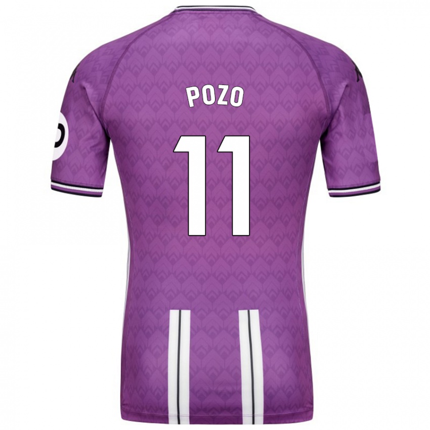 Kinder Manuel Pozo #11 Violett Weiß Heimtrikot Trikot 2024/25 T-Shirt